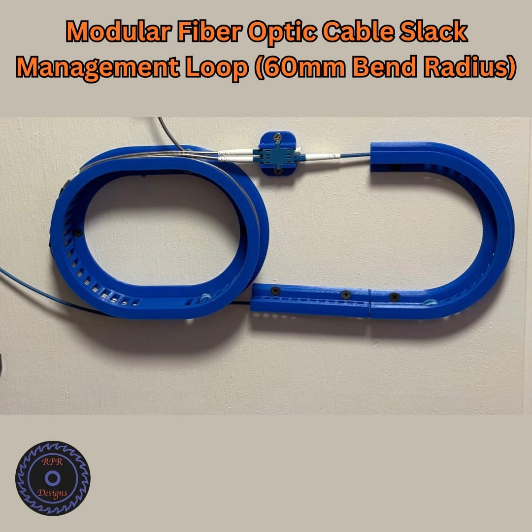 Modular Fiber Optic Cable Slack Management Loop (60mm Bend Radius System)