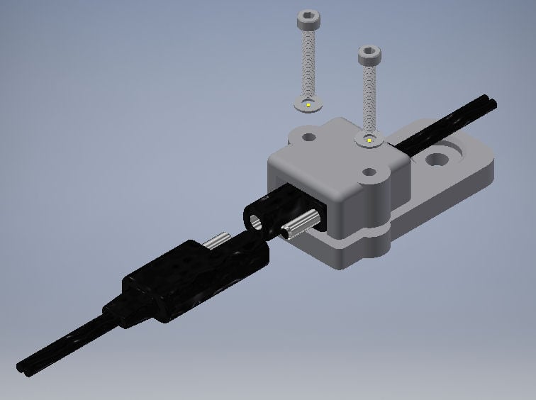 Trickle charger cable end holder