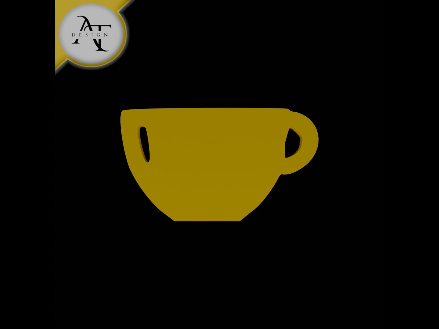 Simple Coffee Cup Symbol - 2D Art