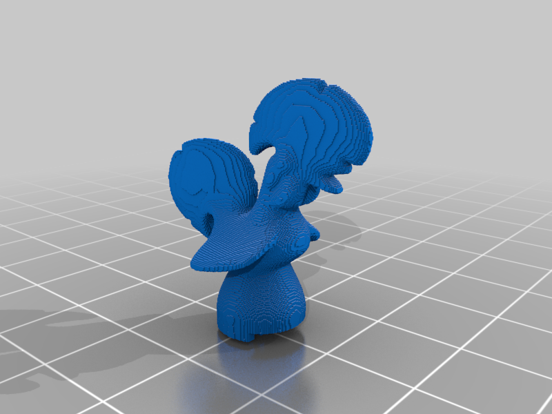 (3D Slash) tiny_Barcelos_rooster_-_filament_weathervane
