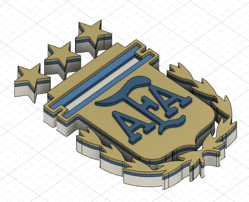 AFA (Argentine Football Association) logo - layered (3 stars)