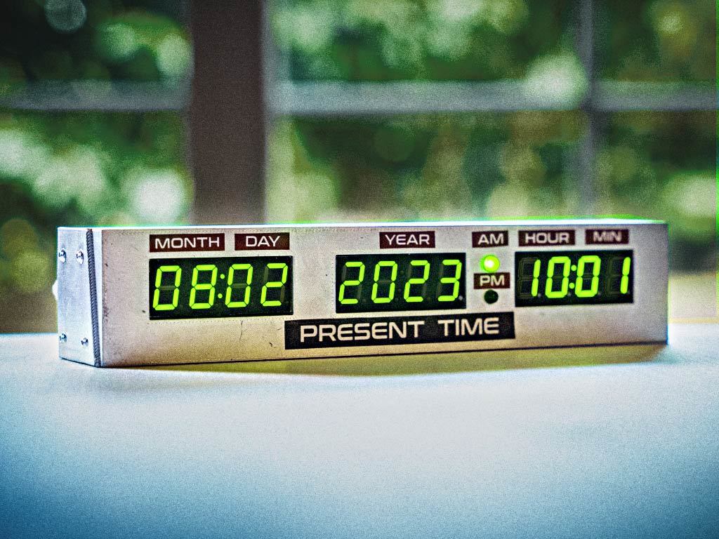 Back To The Future Simple Clock