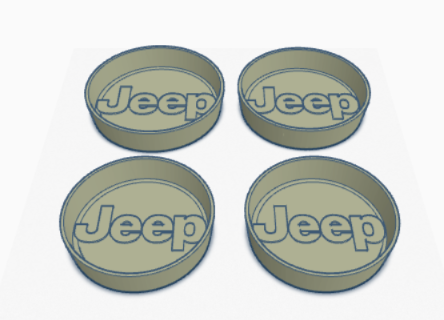 Jeep Wrangler JK Cup Holder Coasters