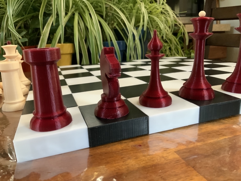 Latvian style chess set