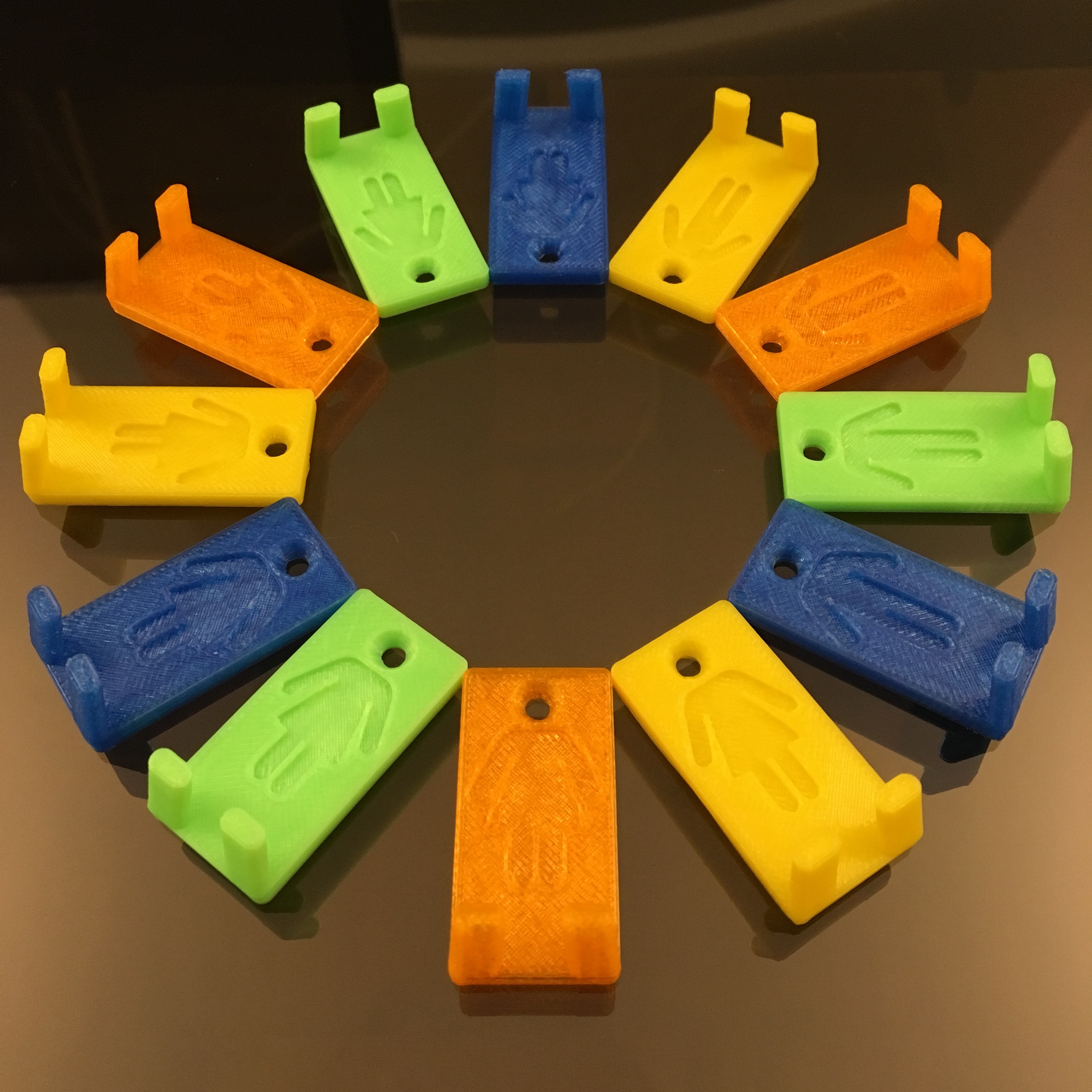 Wall mounted toothbrush/rag holder