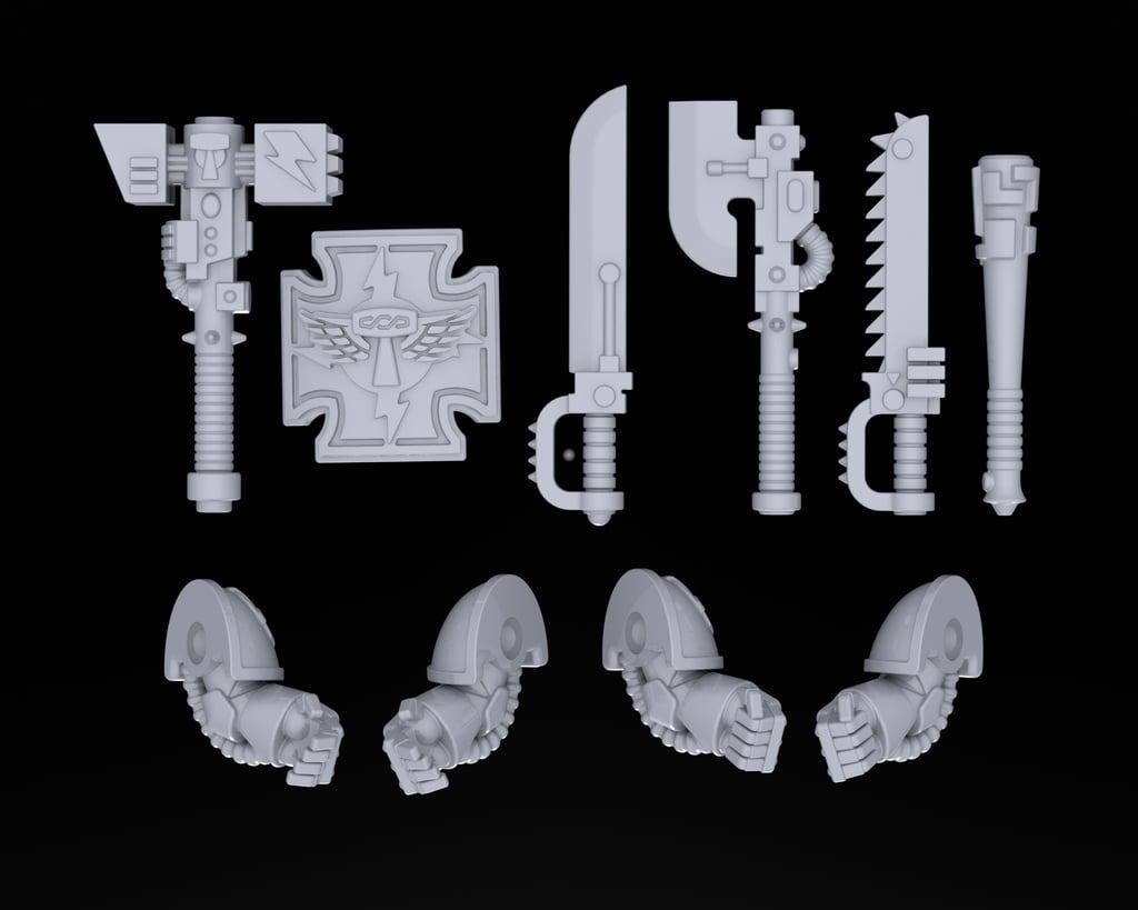 Space Dwarf Melee Weapons 28mm