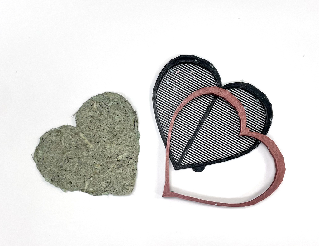 Heart Mold and Deckle for Paper Making