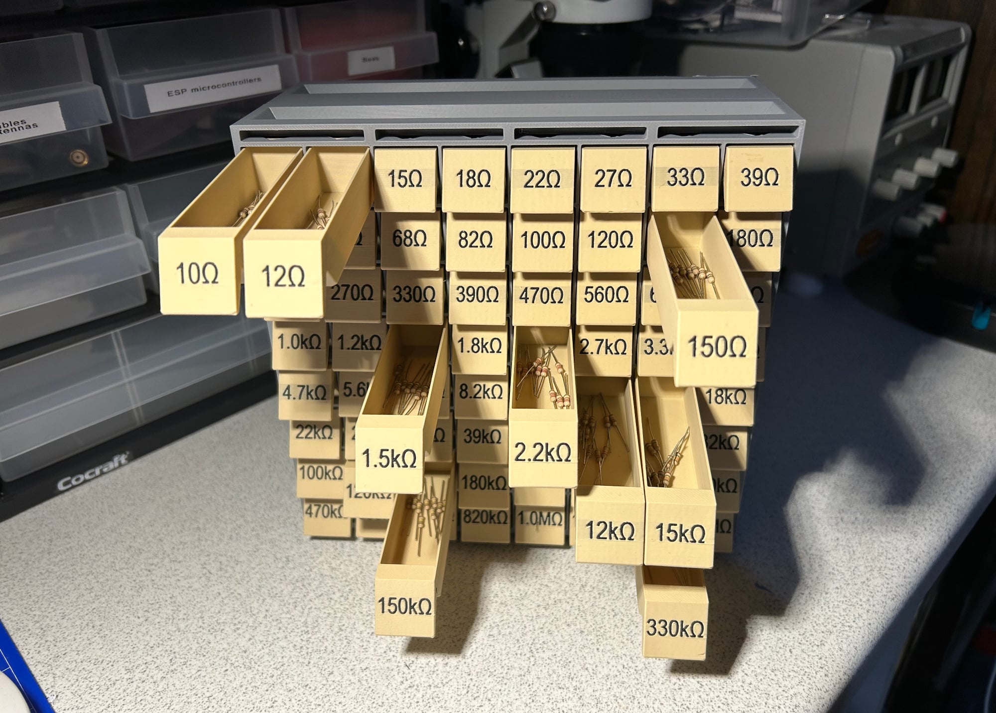 Compact Resistor Organizer / Small Parts Organizer