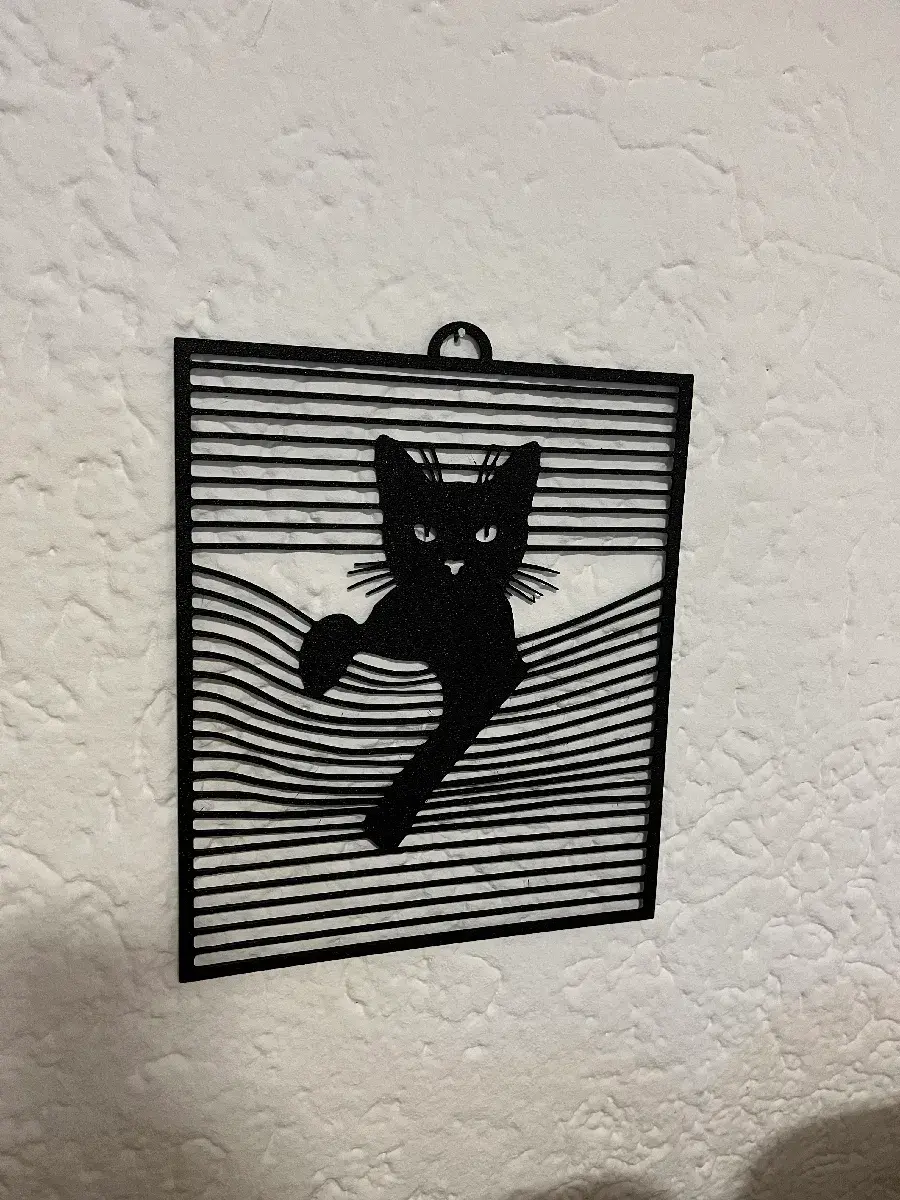 Miniatura 3 do modelo 3D Cat Shadow Wall Art