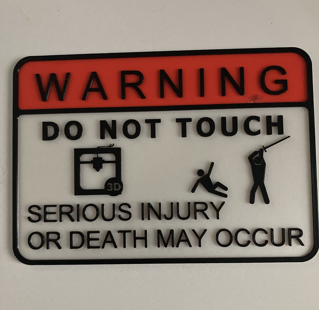 DO NOT TOUCH - Sign, With a Sword