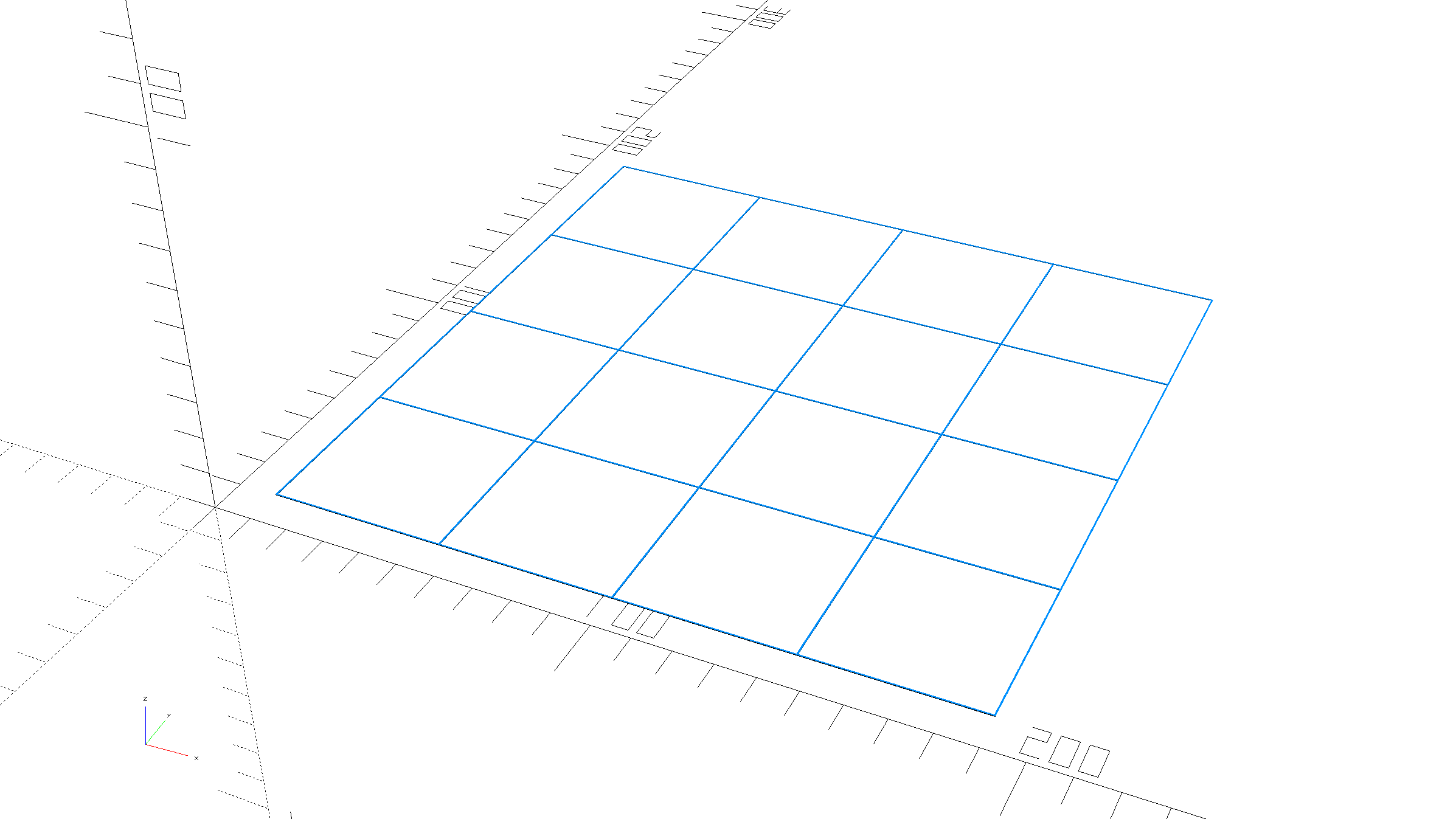 Configurable calibration test XY grid