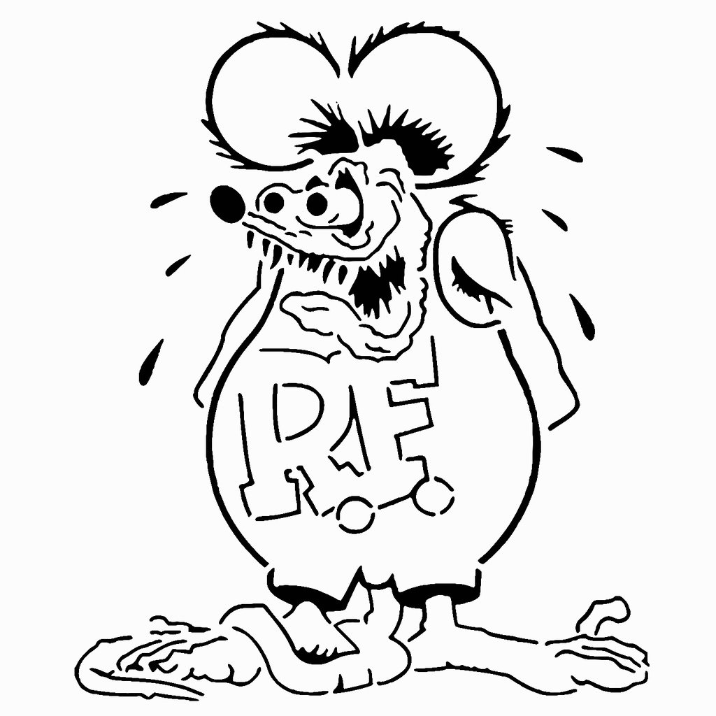 Rat Fink stencil