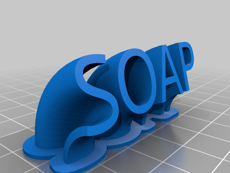 SOAP 3d name plate