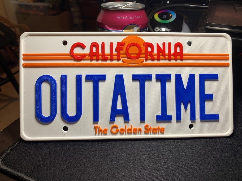 Back to the Future License Plate OUTATIME