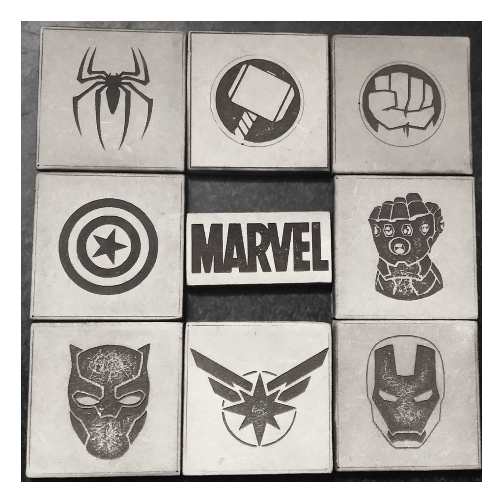 Marvel laser engraved logo collection
