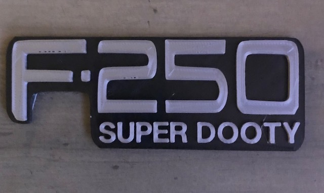 F-250 truck badge
