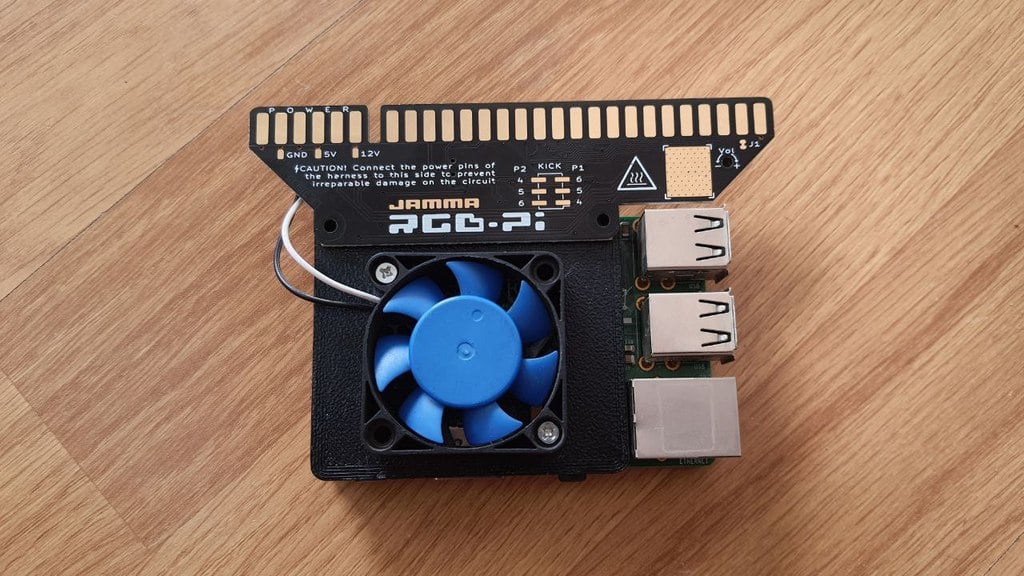 RGB-Pi JAMMA/PLUS 40mm Fan support without screws