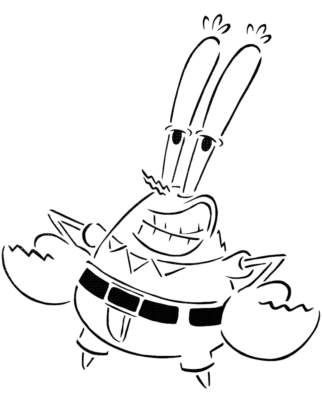 Mr. Krabs stencil