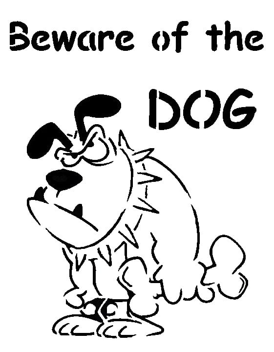 Beware of Dog stencil