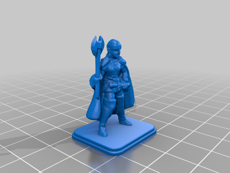 HeroQuest Female Elf Helmet Battle Axe