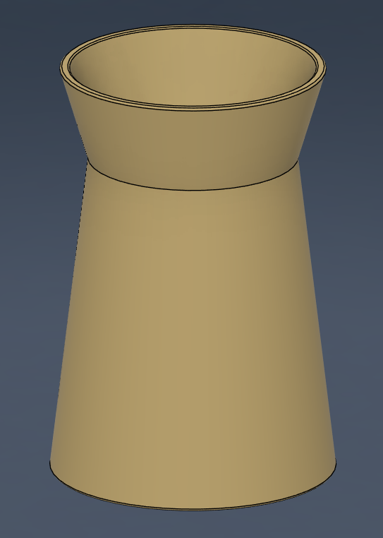 Minimalist Geometric Hourglass Vase / Smooth Tapered Planter