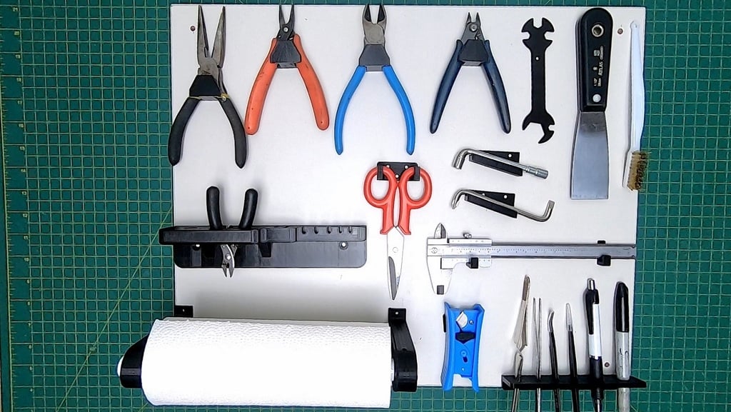 3D printed wall tool holders