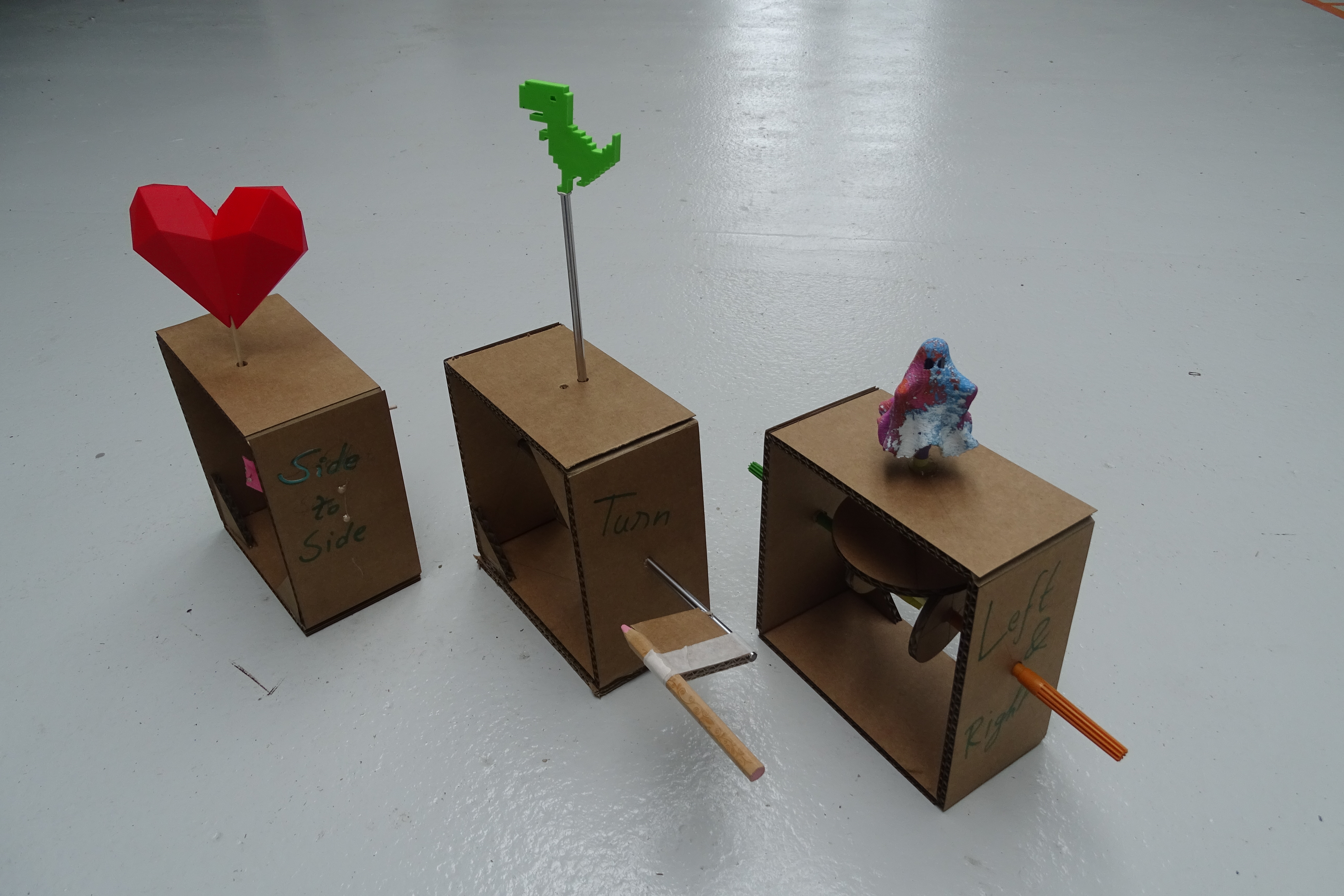 Cardboard automata