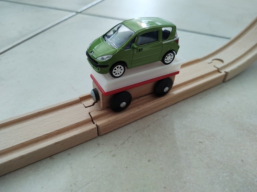 Car transporter for wooden train