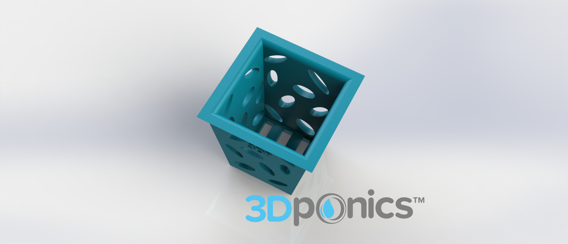 Planter (Square) - 3Dponics Non-Circulating Hydroponics