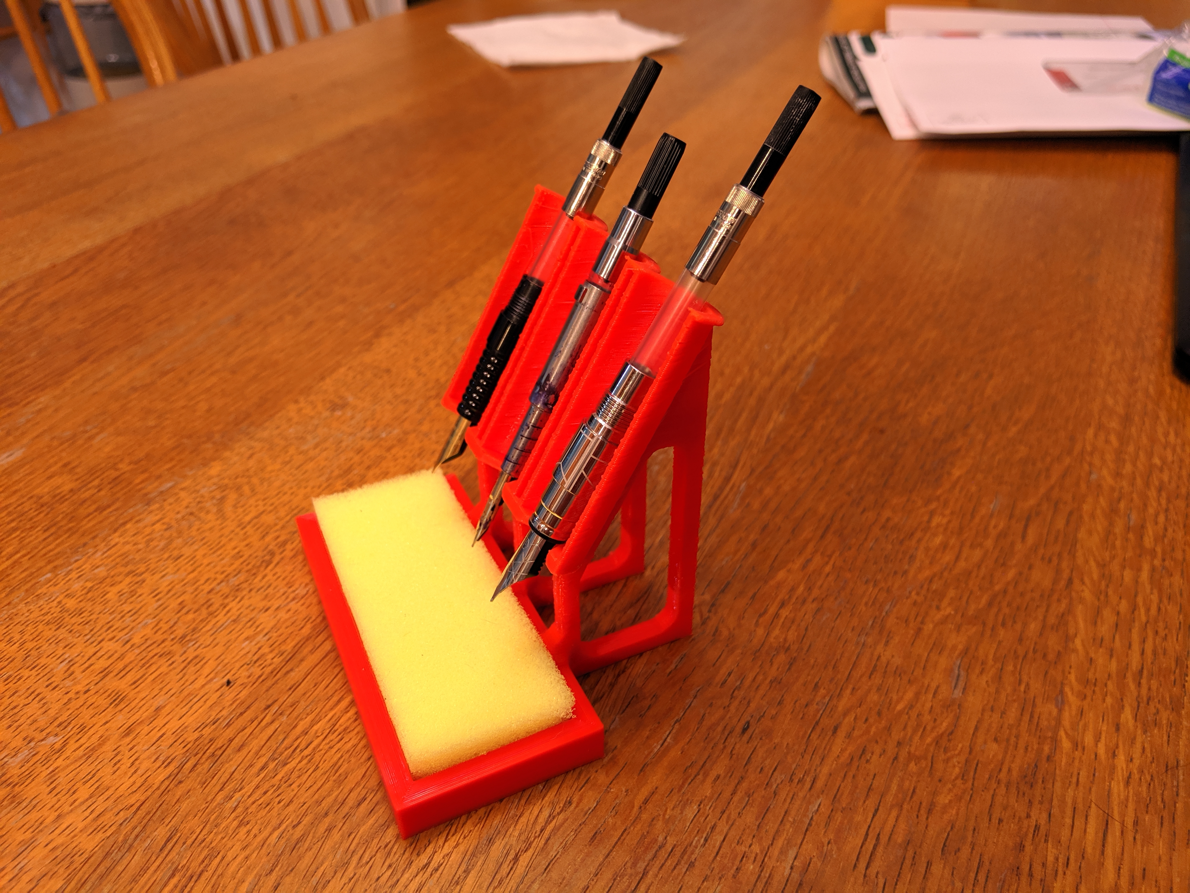 Fountain Pen Nib drain/drying Rack with Sponge Tray
