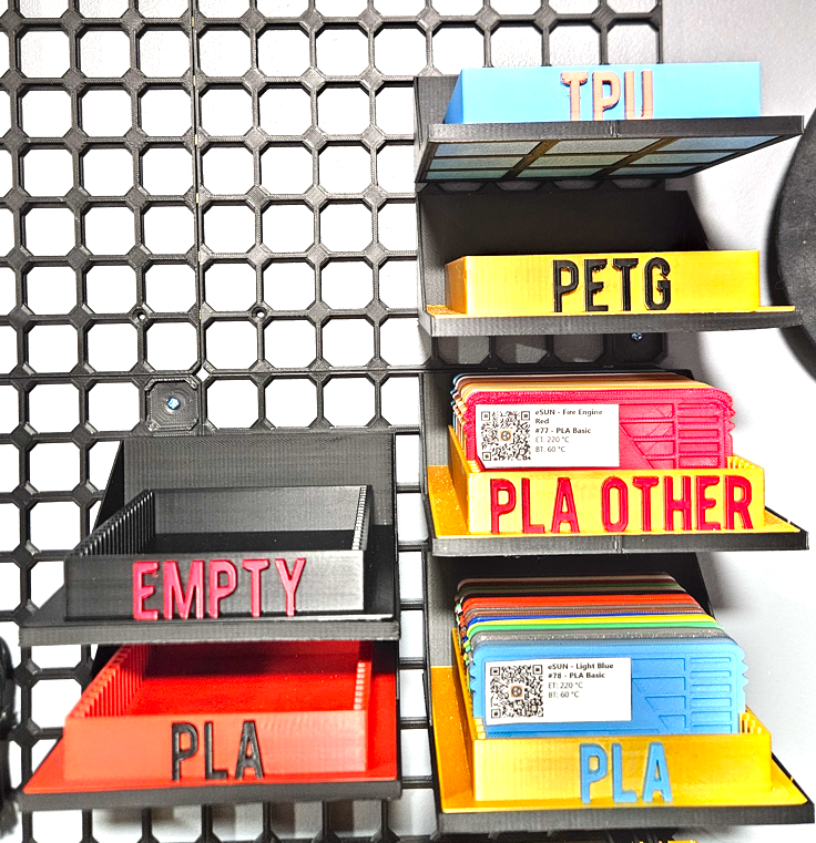 Filament Swatch Trays - MultiColor - Gridfinity - OpenGrid
