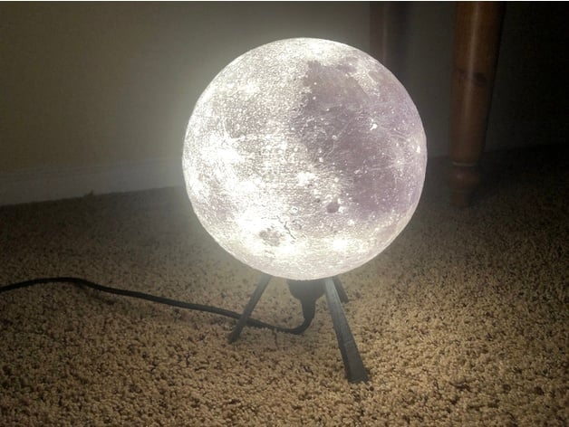 Designer Lithophane Moon Lamp