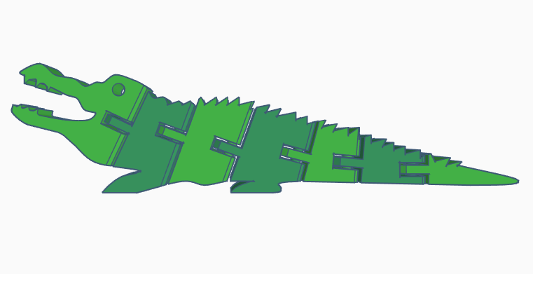 Flexi Crocodile Remix (Dual Extrusion)