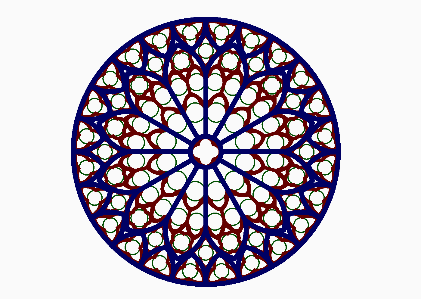 Southern rose window of Notre-Dame (parametric)