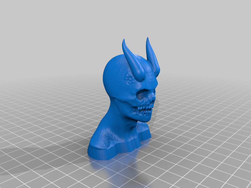 Demon head bust