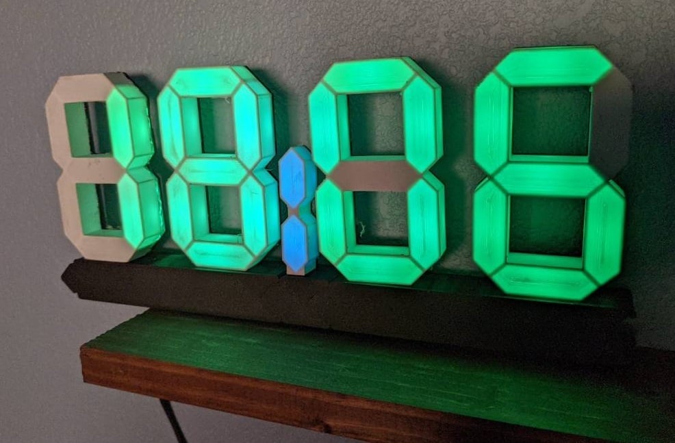 LED clock 7 segments 