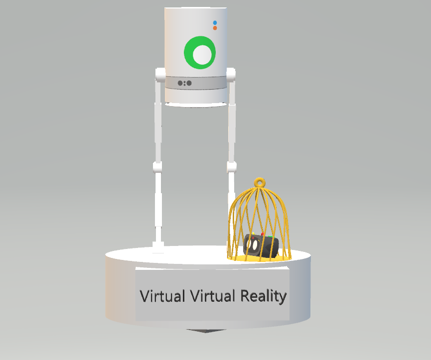 Virtual Virtual Reality Game Statue