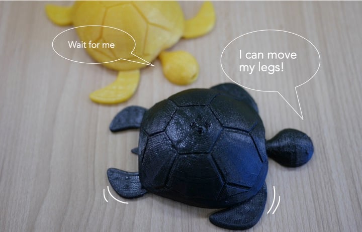 Turtle with moving legs