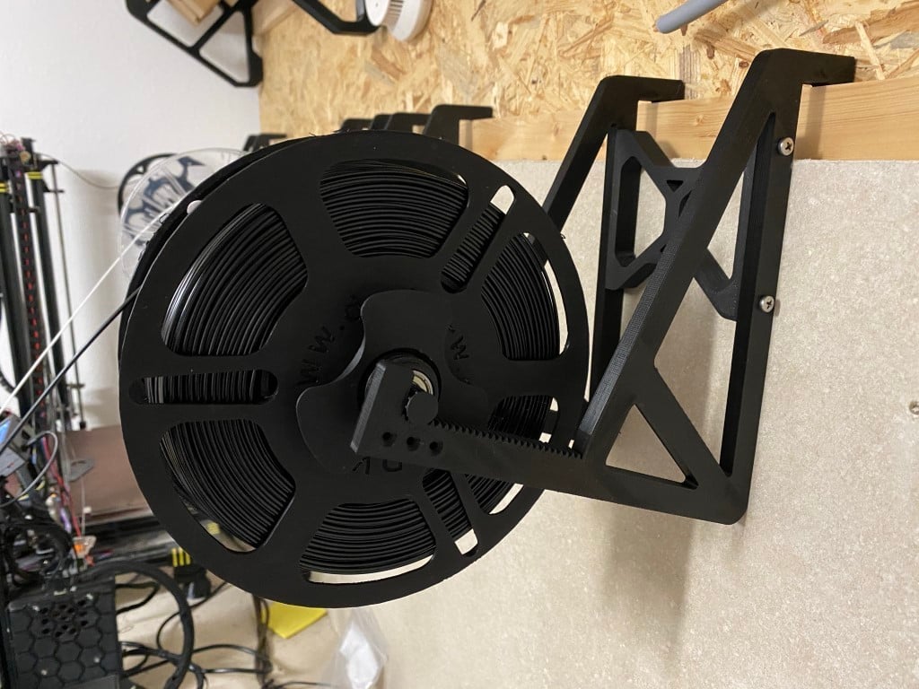 3DW french cleat spool holder with Auto-Rewind Clutch and masterspool