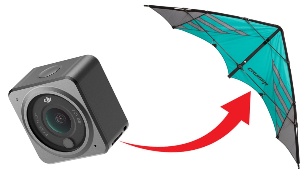 DJI action 2 camera mount for kite