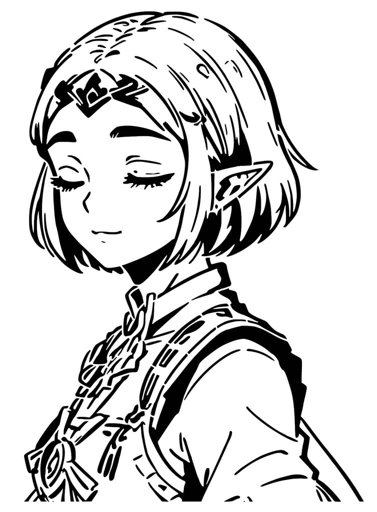 Princess Zelda stencil 2