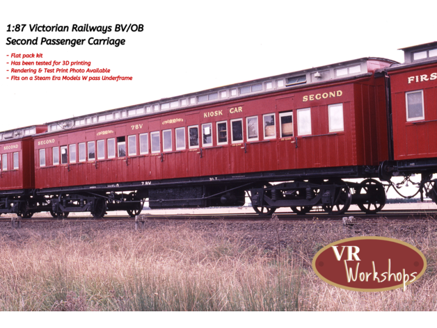 1 87 Victorian Railways Bv Ob Passenger Carriage By Vr Workshops Thingiverse