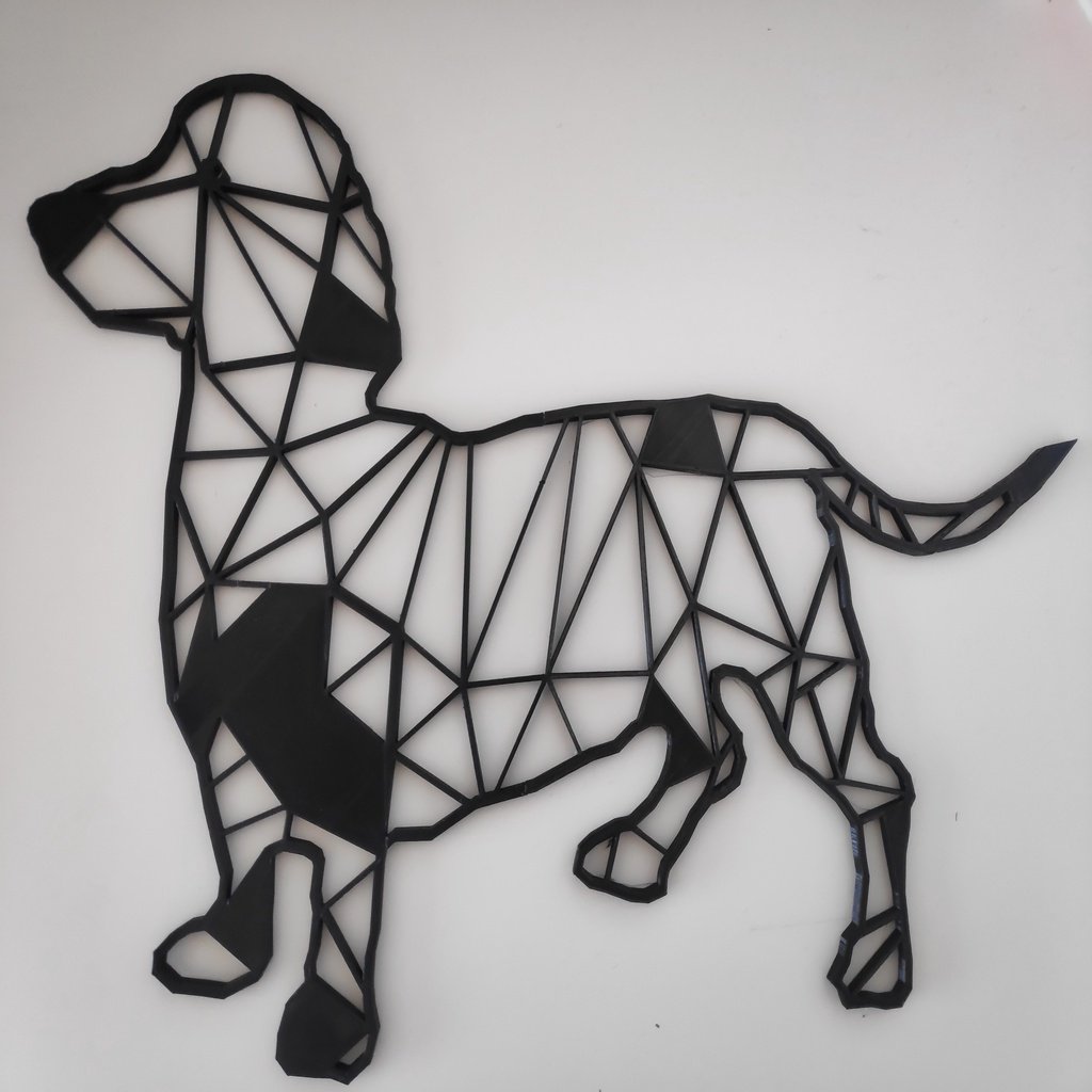 Dachshund / Teckel dog  Wall Sculpture 2D