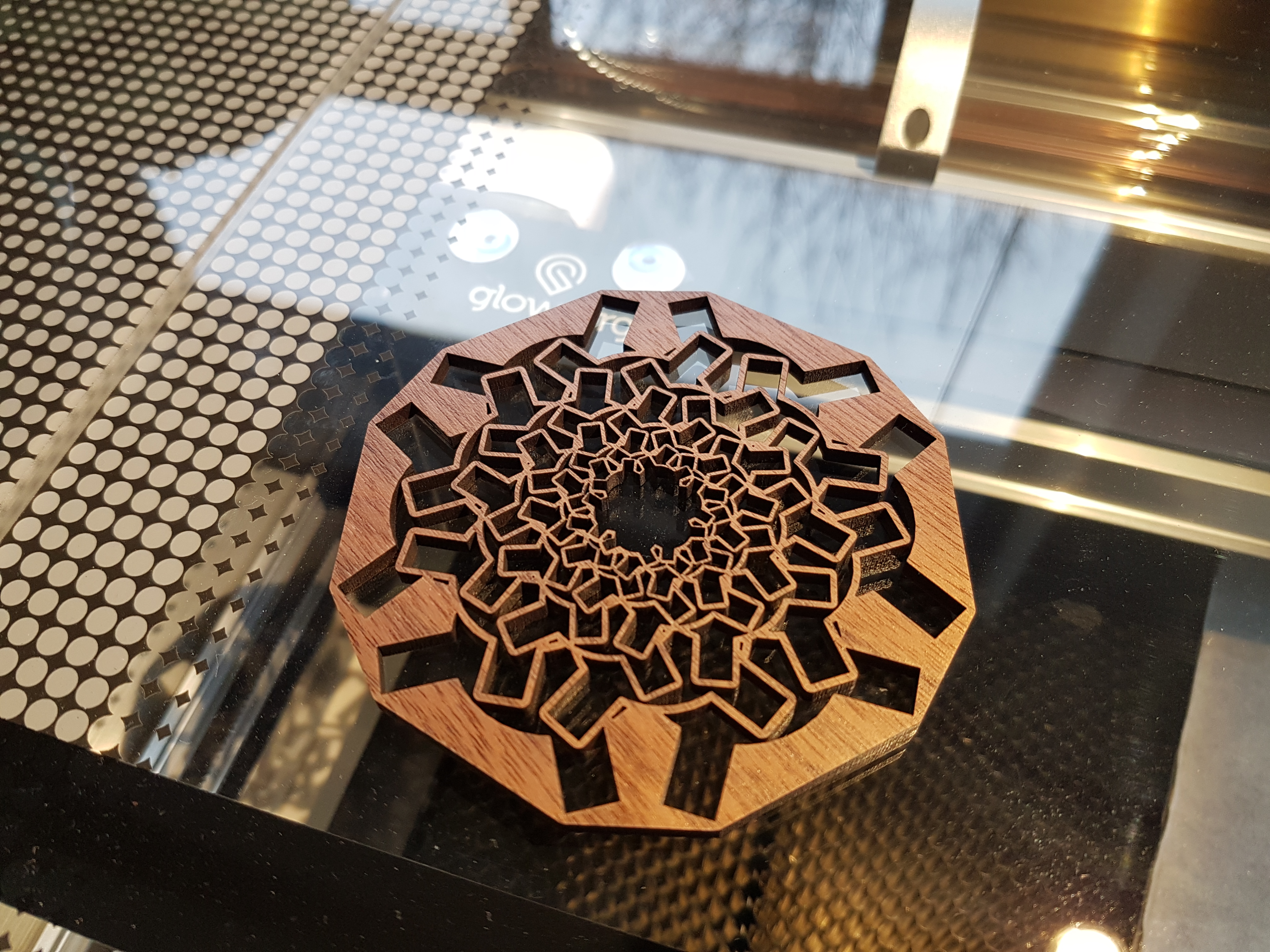 Inward Arrows Mandala Coaster