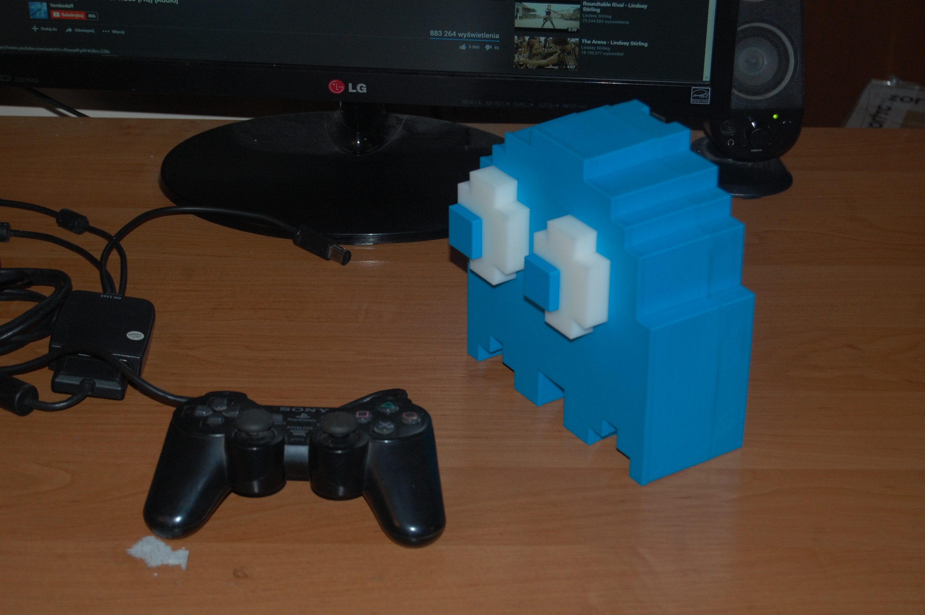 Inky Pac-Man Ghost Raspberry Pi 3 Retropie Cinu case v0.8