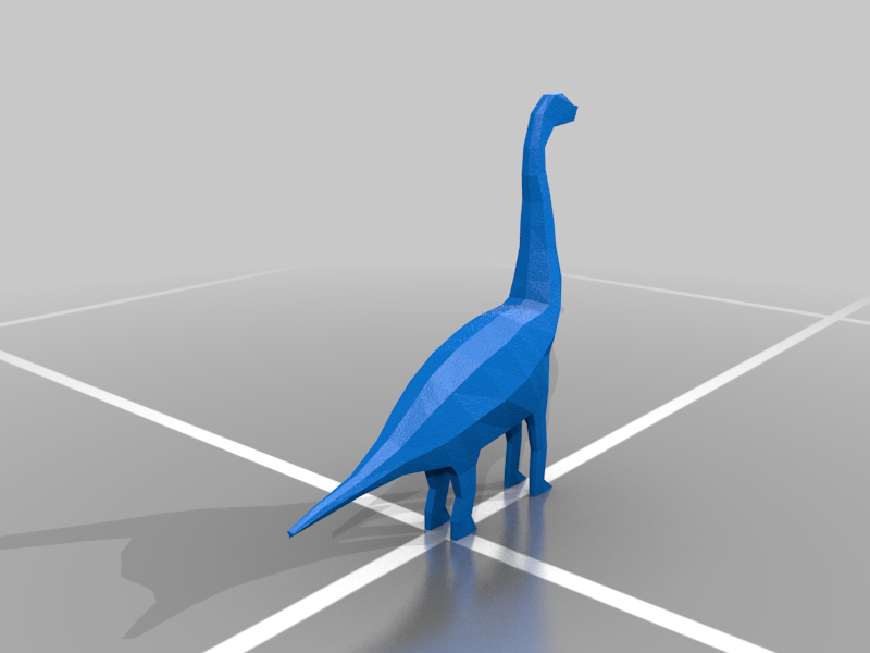 low poly dinosaur v1 tall boi