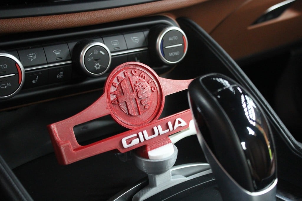 Supporto cellulare per Alfa Romeo Giulia e Stelvio (phone stand for Alfa Giulia and Stelvio)