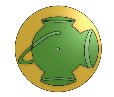 Green Lantern Alan Scott inspired chest emblem
