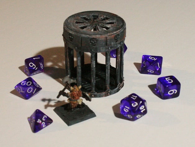 Image of D&D Dice Prison III or Jail with Lid for Dungeons & Dragons, Pathfinder or other Tabletop Games