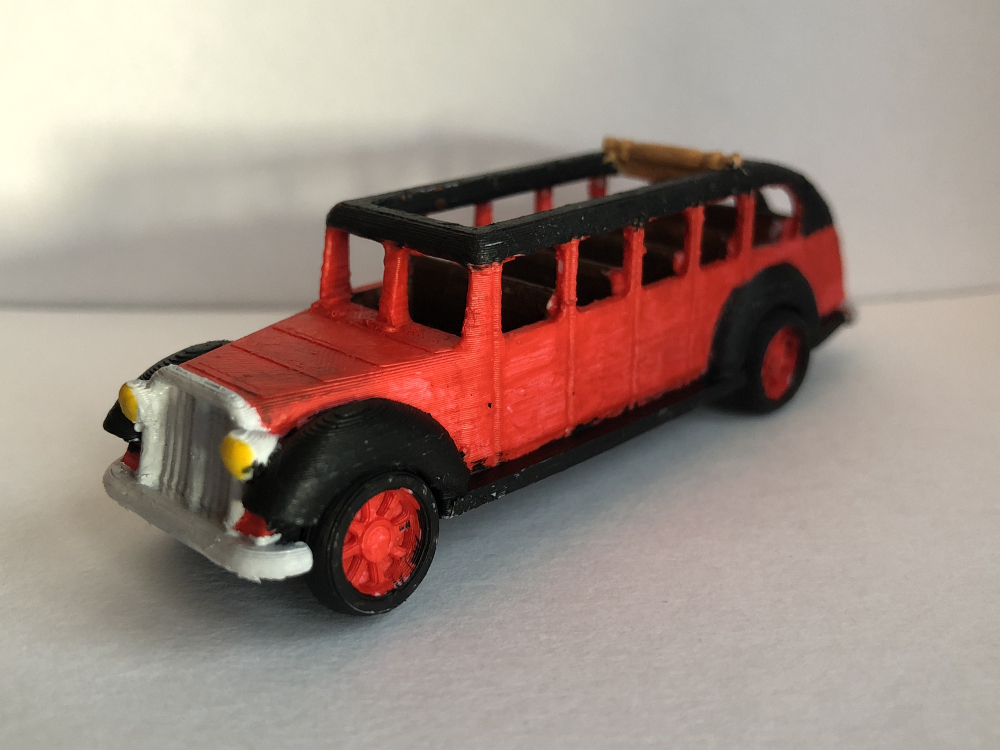 "Red Jammer" 1930's Style Bus - HO/H0 Scale